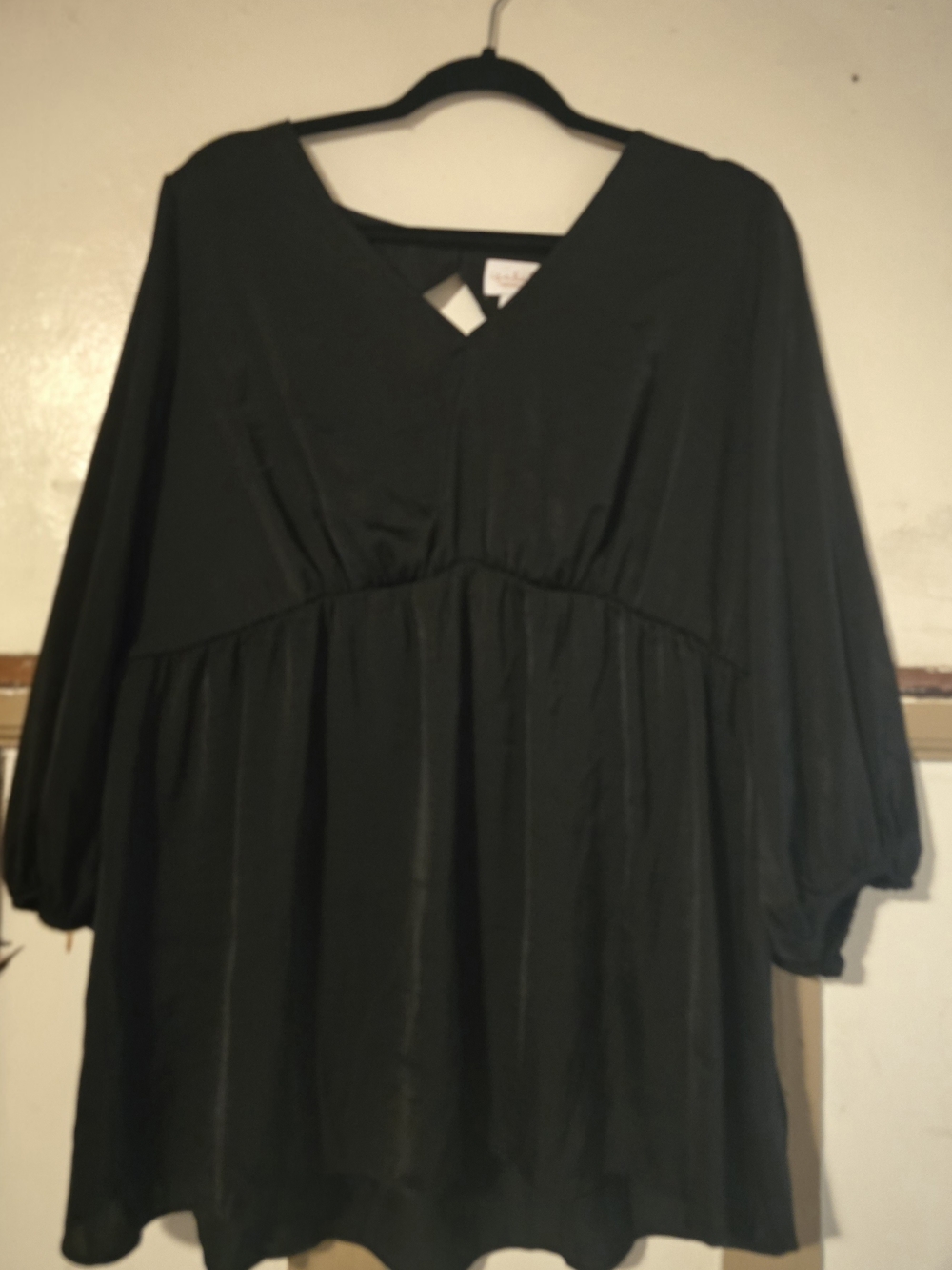 Vero Moda Black V-Neck Babydoll Tunic